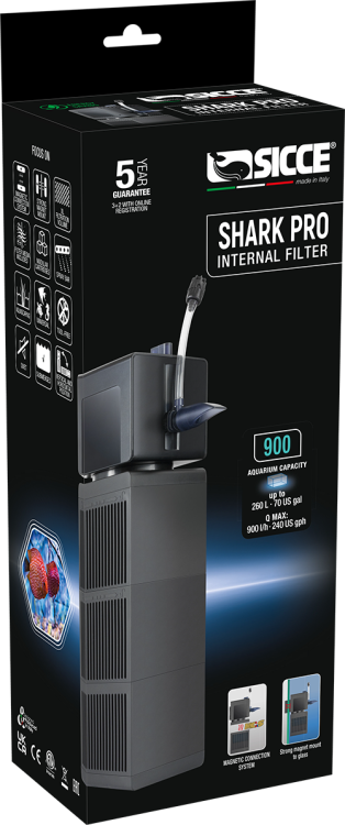 فلتر داخلي SICCE SHARK PRO 500 لتر/ساعة