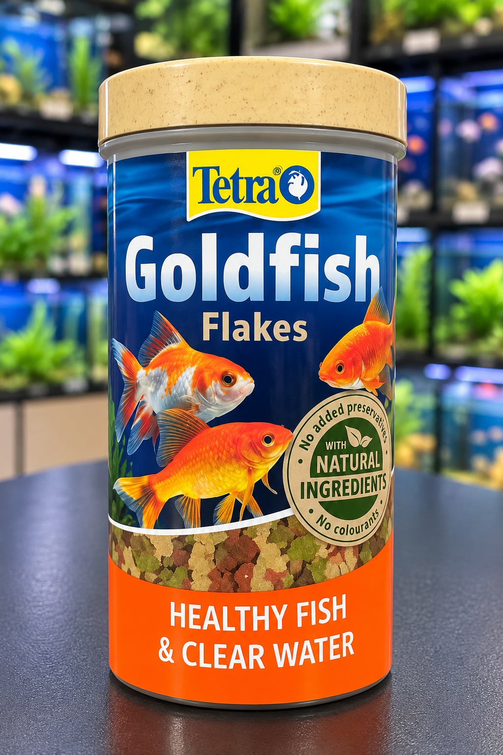 Tetra goldfish flakes