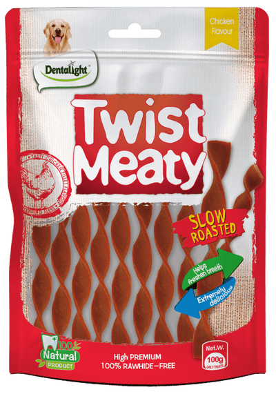 Dentalight 5" Twist Meaty chicken flavour 100g/bag