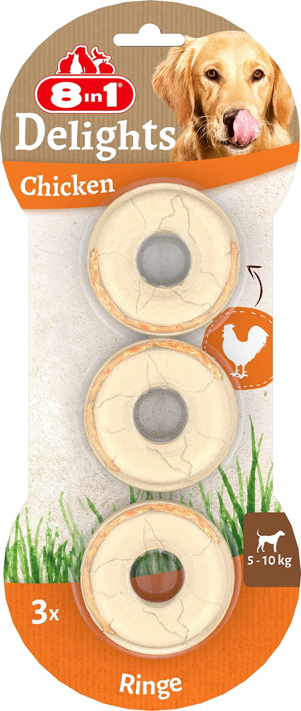8in1 Delights Meaty Chewy Rings 3pcs