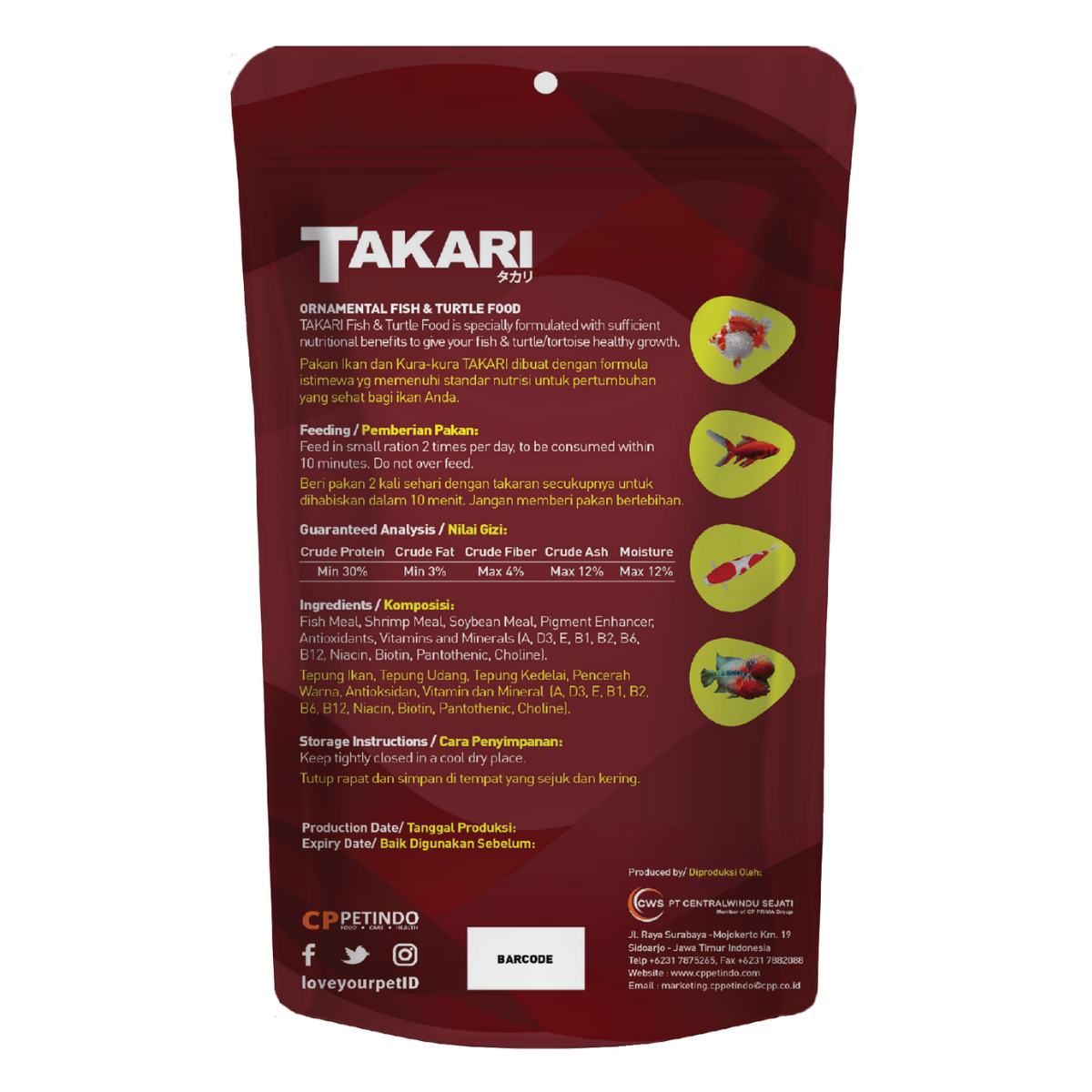 Takari Fish Food – Red