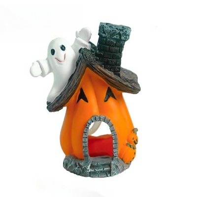 Halloween Fish Tank Decorations Pumpkin with Air Stone