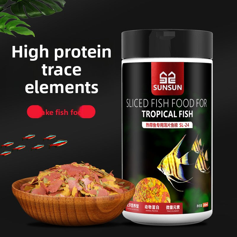 Sunsun Sliced Fish Food For Tropical Fish 260ML