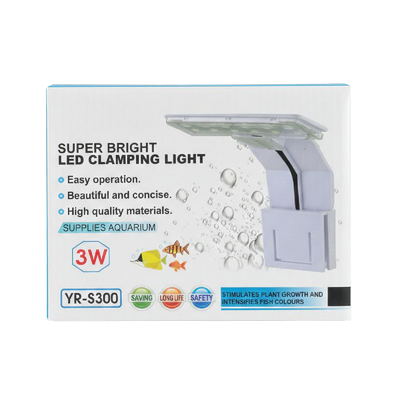 LED Clip Light For Small Fish Tanks 3w-(20-40 CM Aquarium) 3 Color